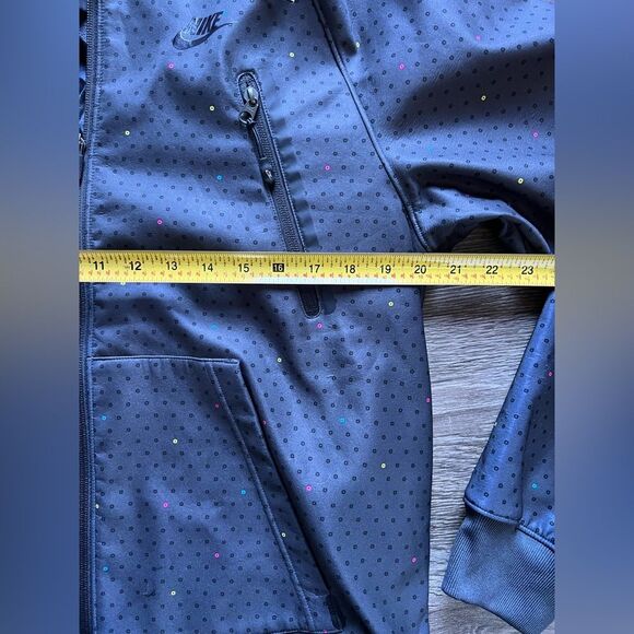 Nike Black Colorful Polka Dots Women's Full Zip Hooded Jacket size Medium - Picture 7 of 8